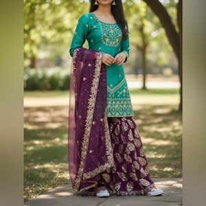 Green Embroidered Tunic